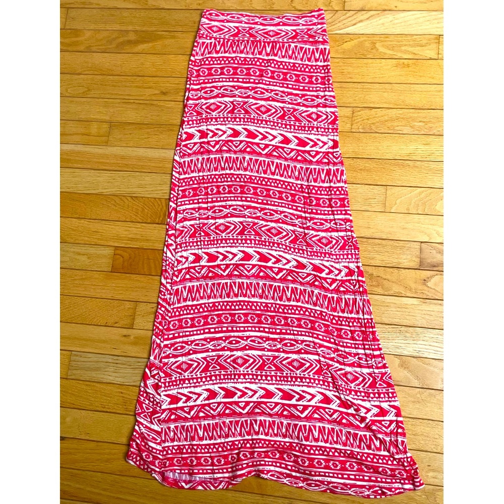 Tribal print maxi skirt